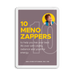 The front cover of Ann Louise Gittleman's 10 Meno Zappers, that has a yellow circle with a headshot of Gittleman smiling.