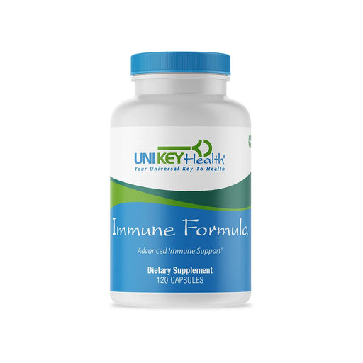The front bottle of Daily Immune Support Supplement an advanced immune support dietary supplement that contains 120 capsules.