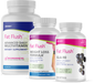 The Fat Flush Kit includes Weight Loss Formula, GLA-90, Advanced Daily Multivitamin, and The New Fat Flush Plan book.