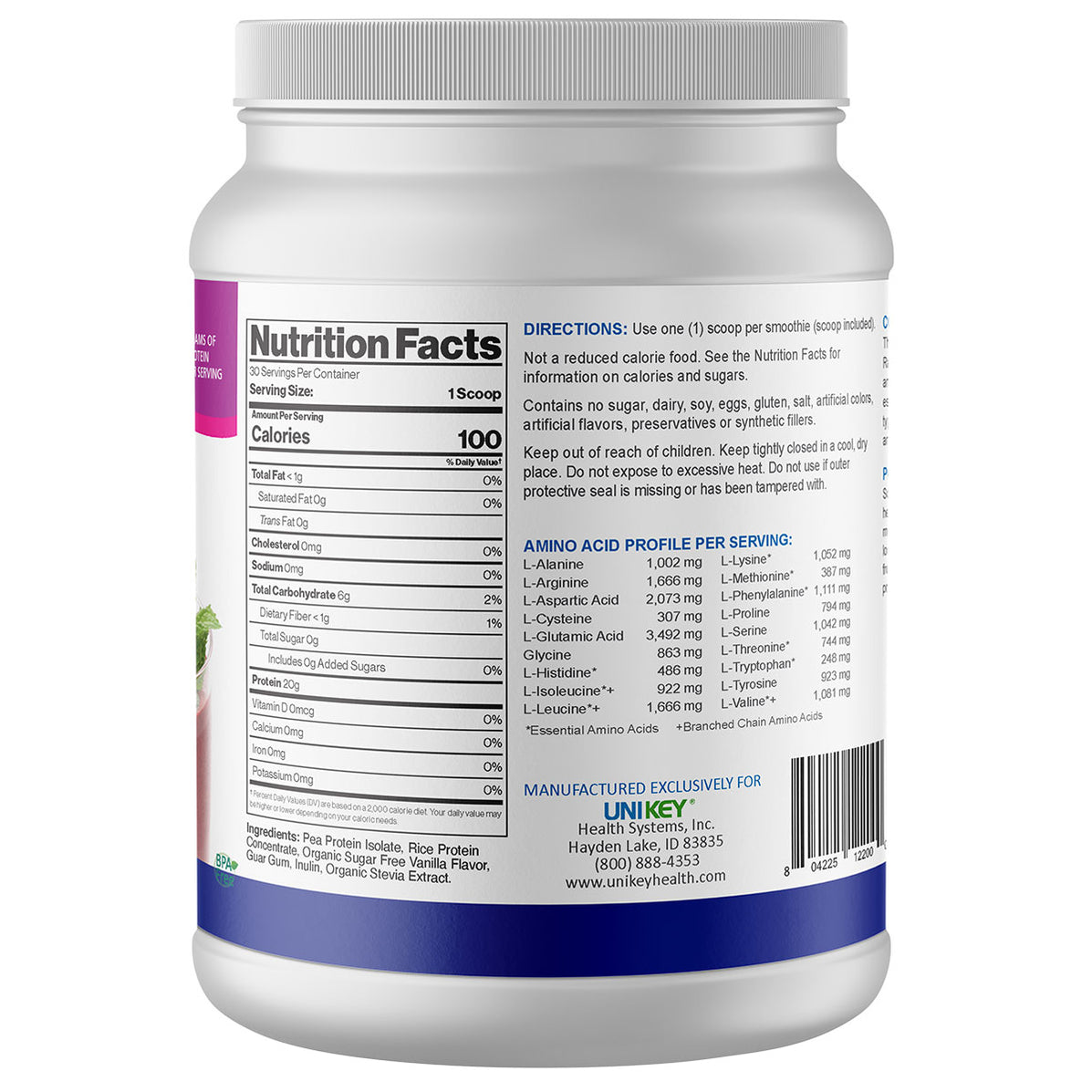 Pea and Rice Protein Powder | Fat Flush Body Protein — UNI KEY Health