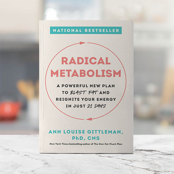 The front cover of Ann Louise Gittleman's bestselling paperback book, Radical Metabolism.