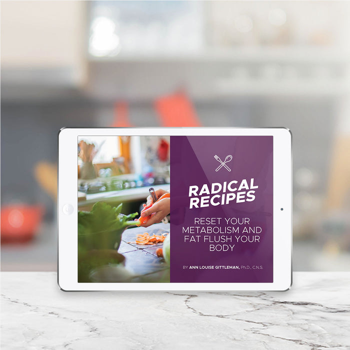 Ann Louise Gittleman's Radical Recipes cookbook in a downloadable eBook format.