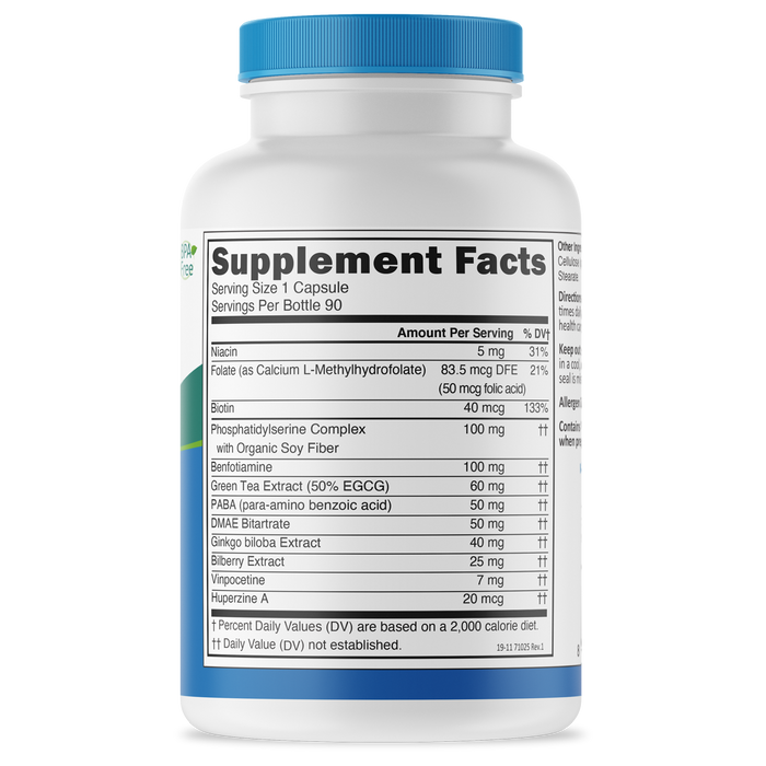 The back of a bottle of Ultra H-3 Plus which shows the supplement facts.