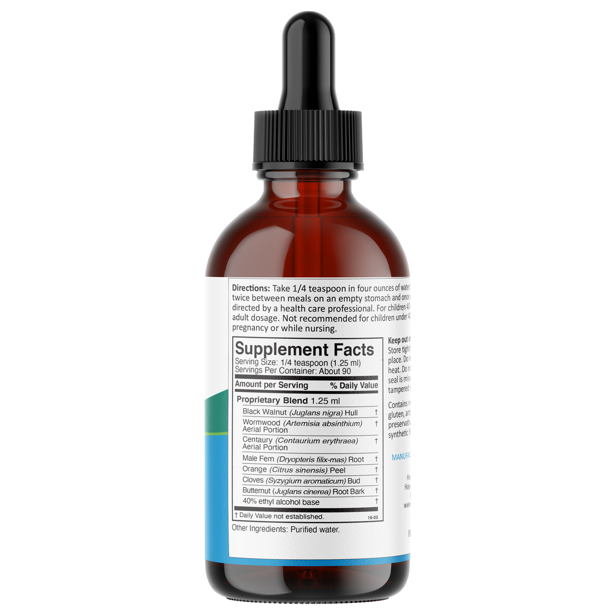 The directions, supplement facts, and other ingredients for Verma Plus.
